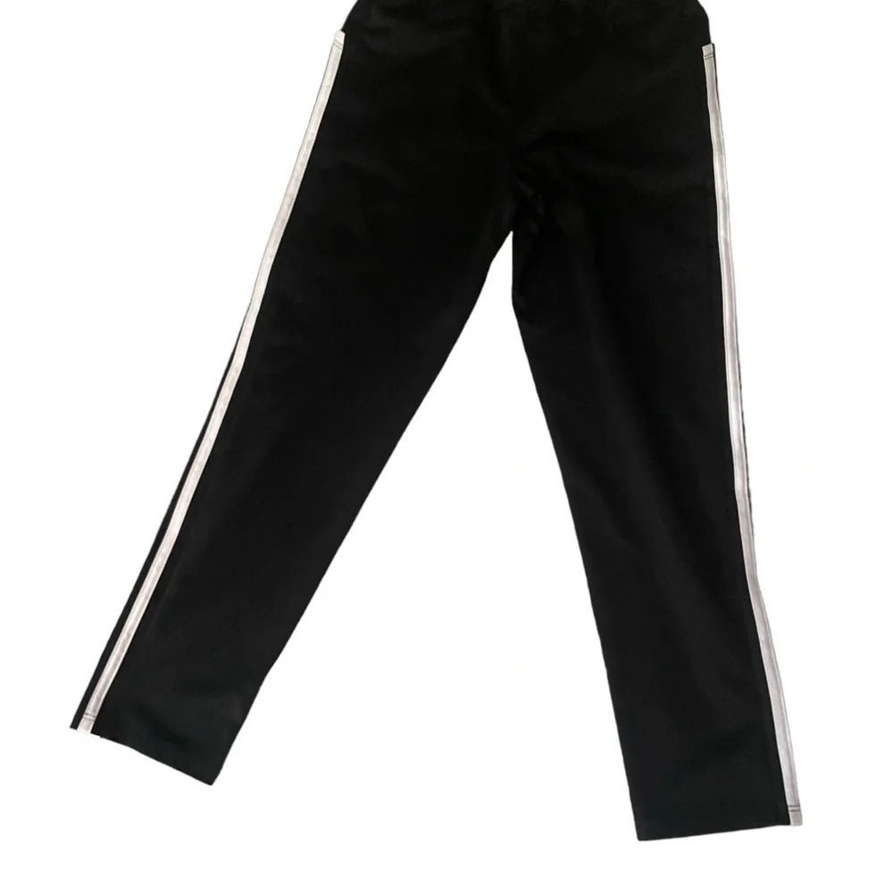 Adidas Unisex Black White Three Strip Active Pants Size Youth Medium 10-12 - Picture 3 of 7